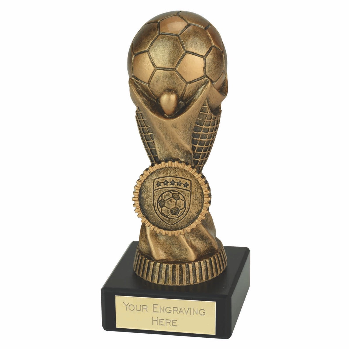 Orb Football Planet Award on a Marble Base 13cm (5 1/8")