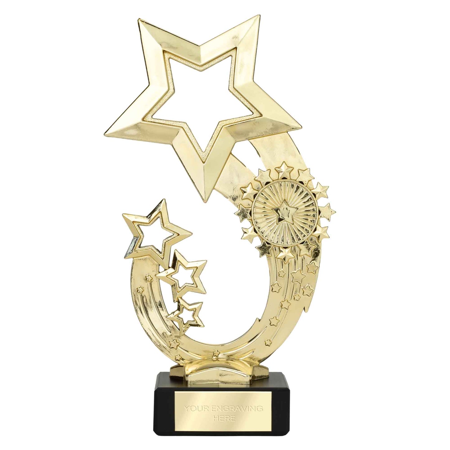 Rising Star Gold Trophy On A Black Plastic Base 17cm (6 3/4")