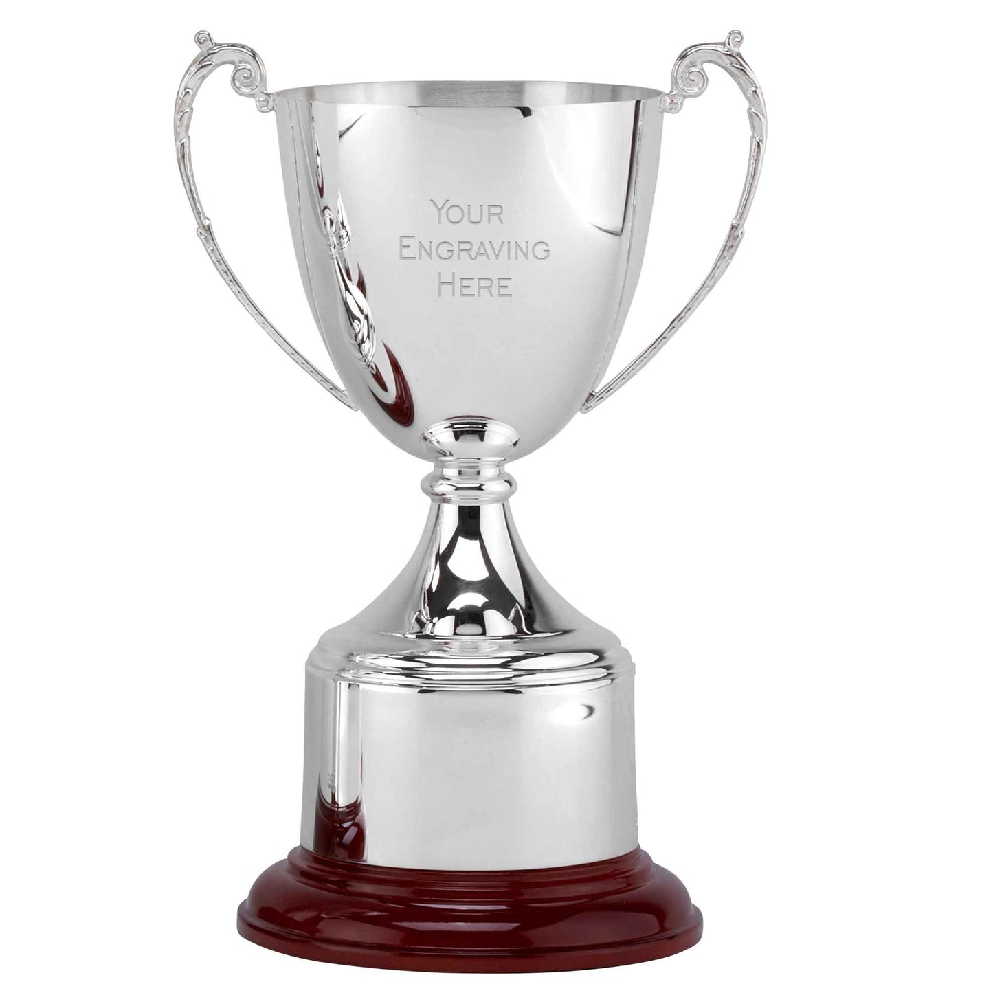 Explorer Silver Plated Presentation Cup With A Rosewood Finish Base 21.5cm (8 1/2")