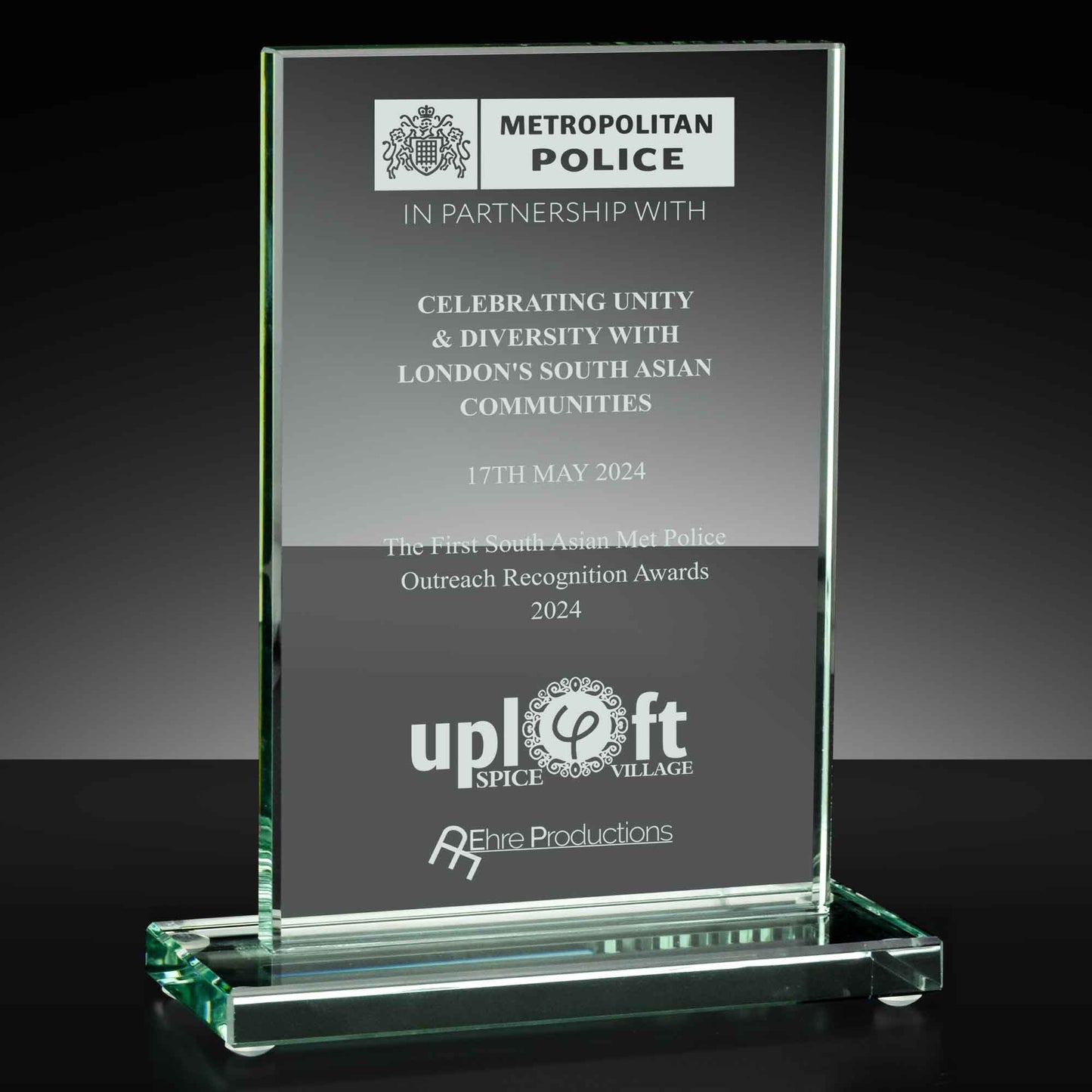 Classic Rectangular Jade Glass Award 15cm (6")