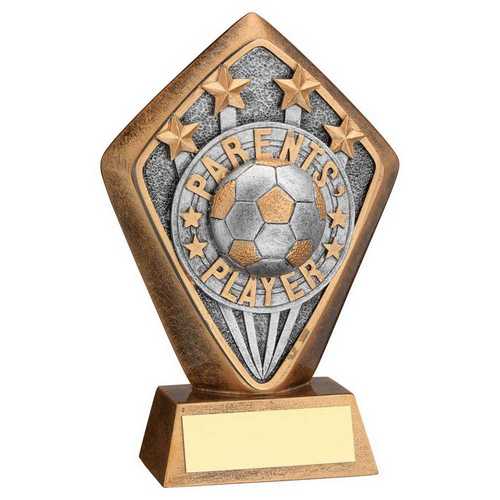 BRZ/GOLD DIAMOND HOLDER WITH 'PARENTS PLAYER' DISC AND PLATE - 5.25in