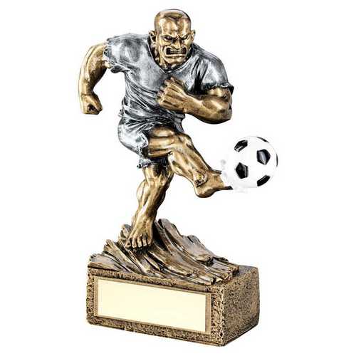 BRZ/PEW FOOTBALL 'BEASTS' FIGURE WITH PLATE - 6.75in