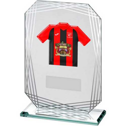 JADE/SILVER GLASS PLAQUE - 6.75in (REQUIRES SHIRT C)