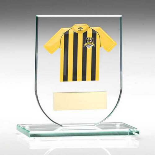 JADE GLASS PLAQUE WITH PLATE - 3.75in (REQUIRES SHIRT A)