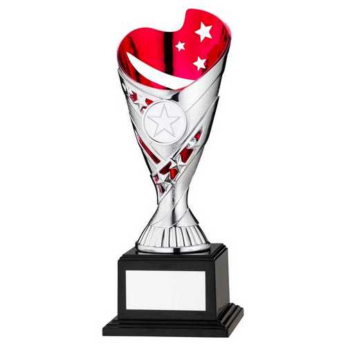 SILVER/PINK PLASTIC 'SABRE' CUP ASSEMBLED ON BASE (1in CEN)
