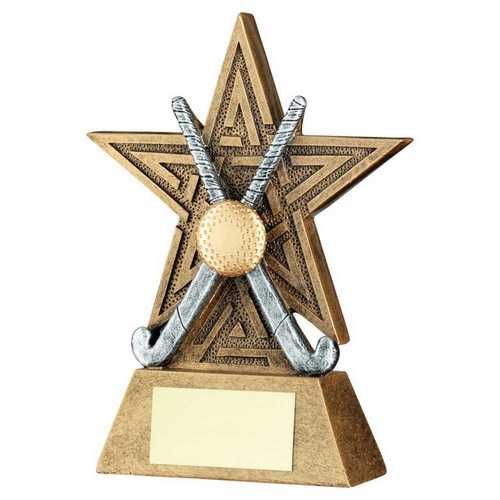 BRZ/PEW/GOLD HOCKEY STAR LINE SERIES WITH PLATE