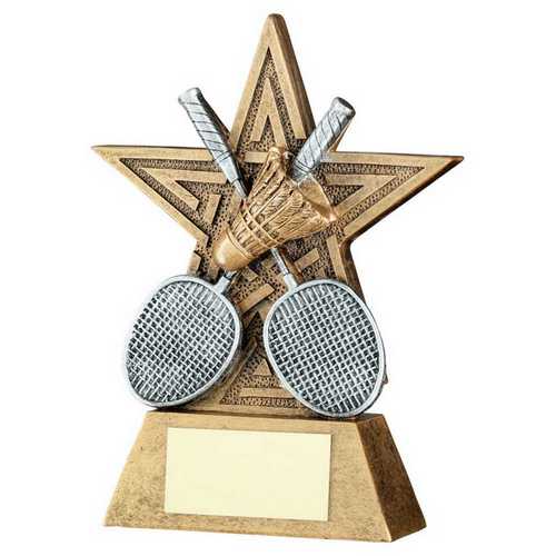 BRZ/PEW/GOLD BADMINTON STAR LINE SERIES WITH PLATE