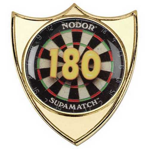 DARTS '180' METAL SHIELD BADGE - 1.5in