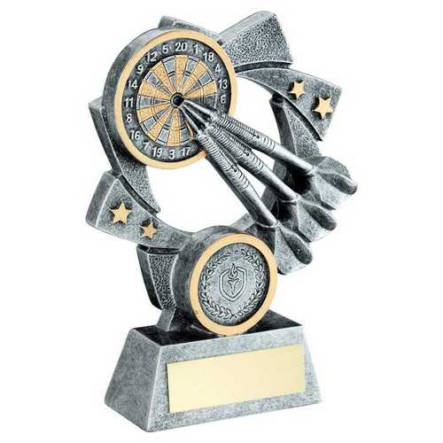 PEW/GOLD DARTS STAR SPIRAL WITH PLATE (1in CENTRE)