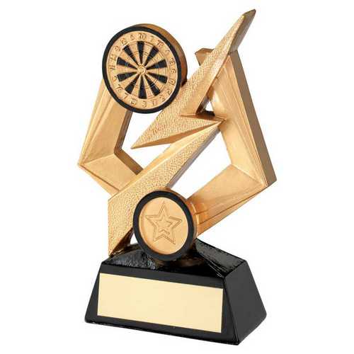 GOLD/BLACK DARTBOARD ON BOLT PENTAGON WITH PLATE (1in CENTRE)