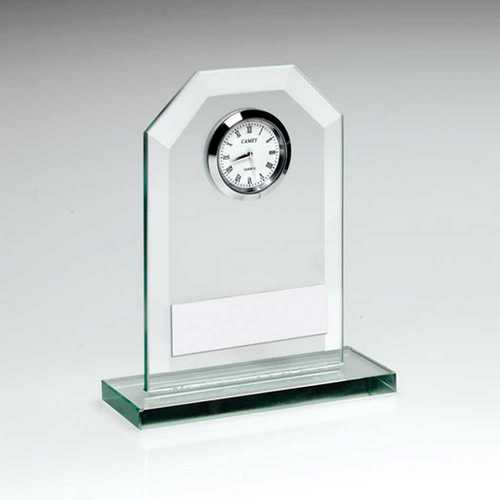 JADE GLASS CLOCK WITH PLATE