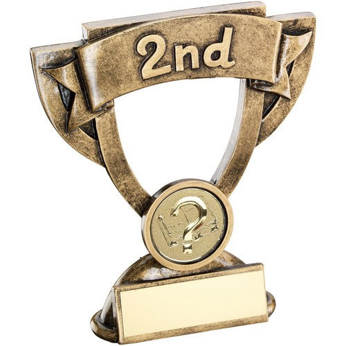 BRZ/GOLD MINI CUP WITH QUIZ INSERT WITH PLATE '3rd'
