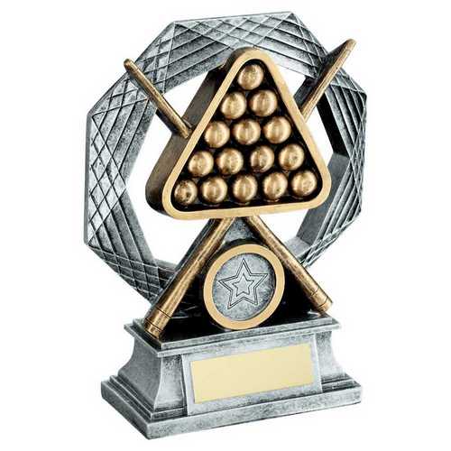 BRZ/GOLD/PEW POOL/SNOOKER OCTAGON SERIES WITH PLATE (1in CENTRE)