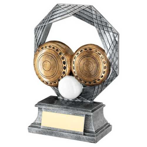 BRZ/PEW/WHITE LAWN BOWLS OCTAGON SERIES WITH PLATE