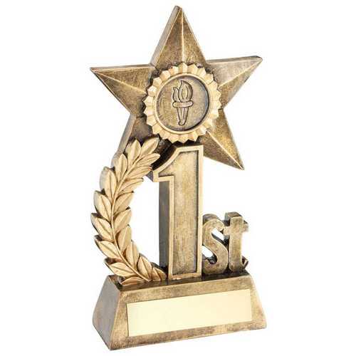 LEAF AND STAR AWARD WITH PLATE (1in CENTRE)