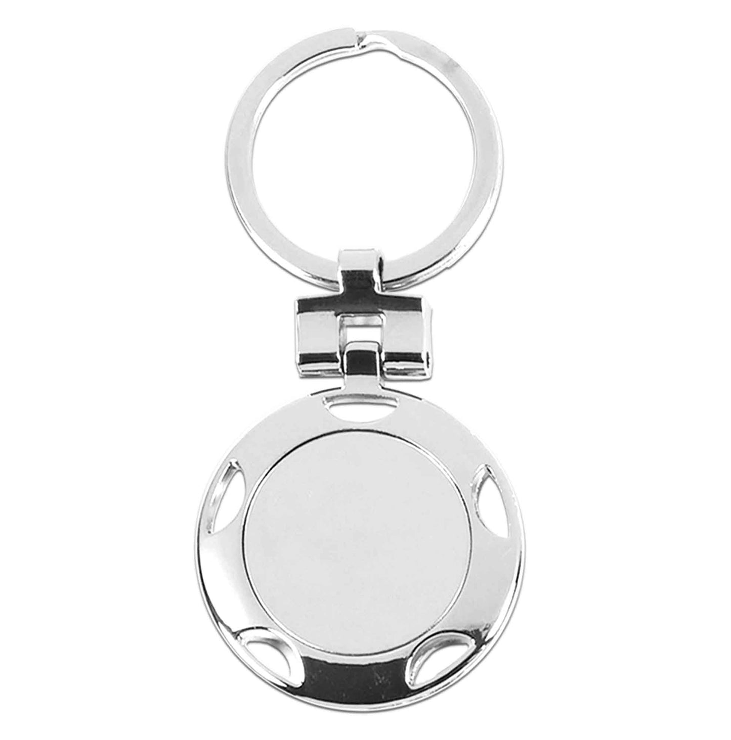 Round Silver Keyring