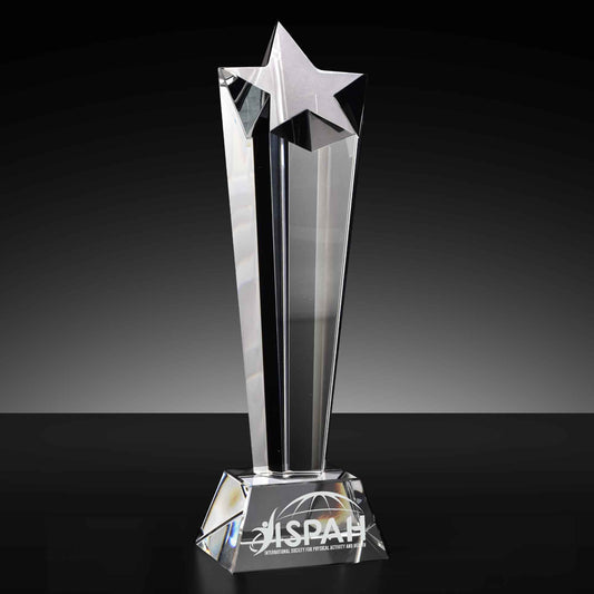 Asteri Star Column Crystal Award 22.5cm (8 7/8")