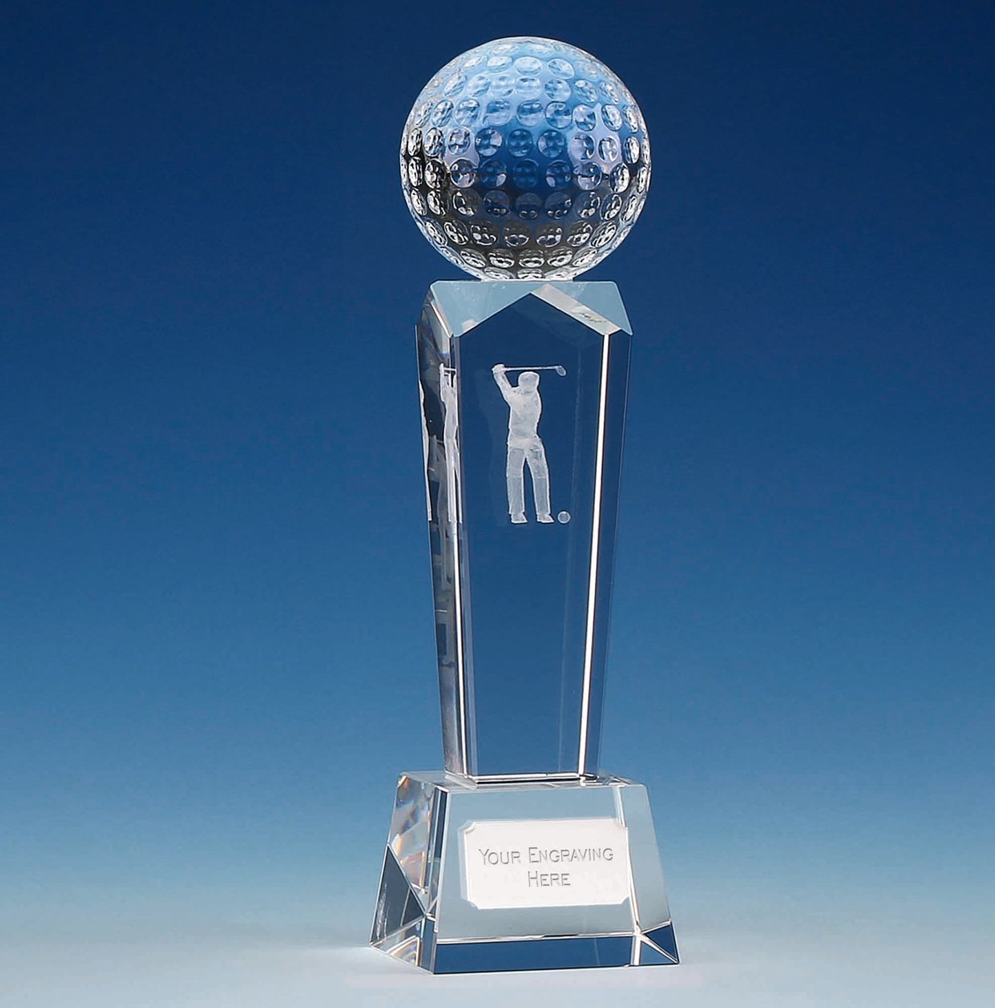 Campbell Crystal Action Golf Award 15cm (6")