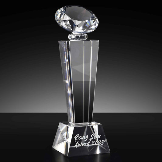 Phoenix Column Diamond Crystal Award 19.5cm (7 3/4")