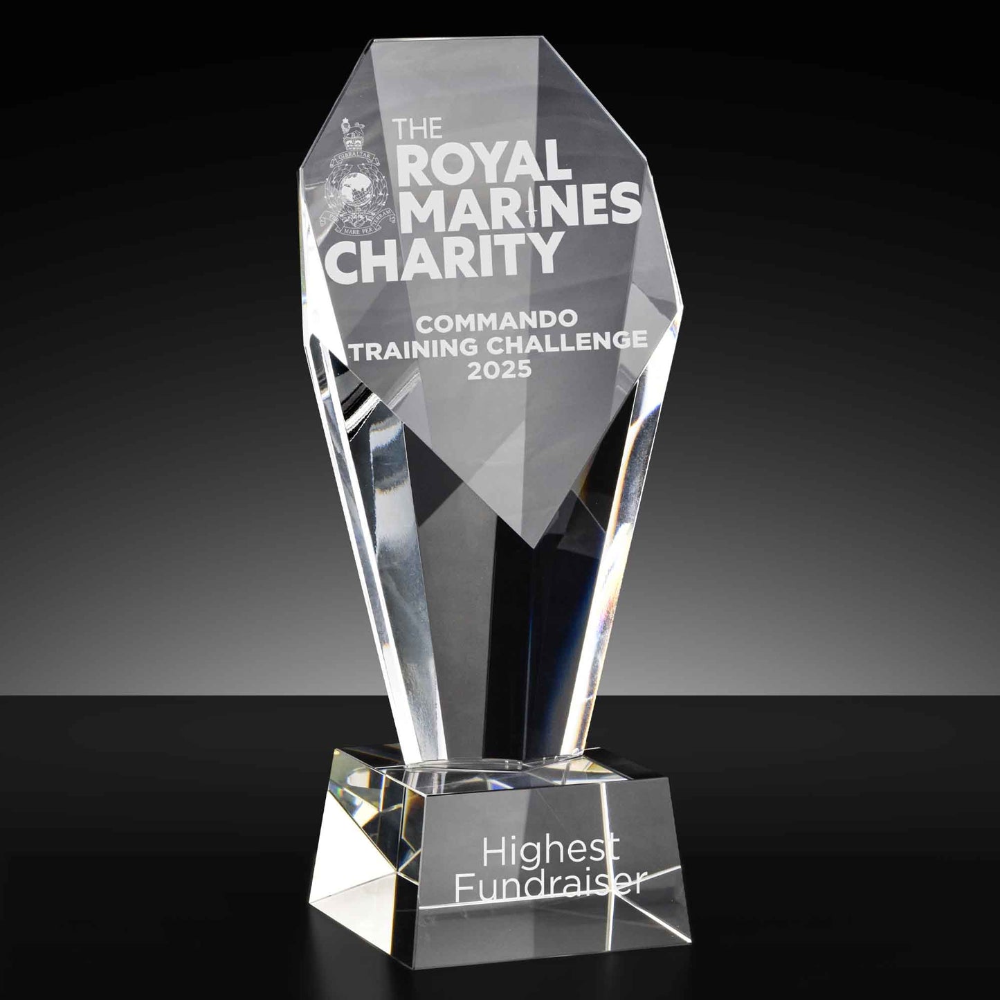 Achievement Mounted Diamond Optical Crystal Award 18.5cm (7 1/4")