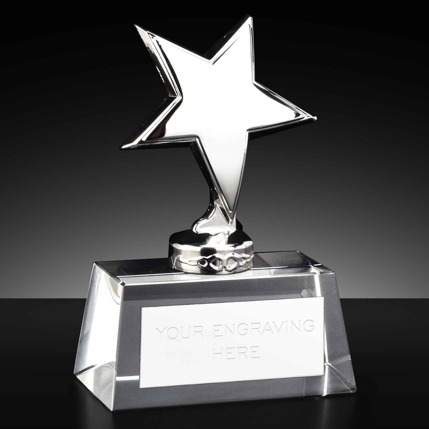 Stella Polished Star Award On A Crystal Base 11cm (4 3/4")