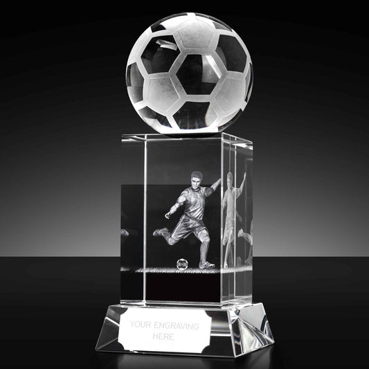 Mercury Crystal Football Award 15cm (6")