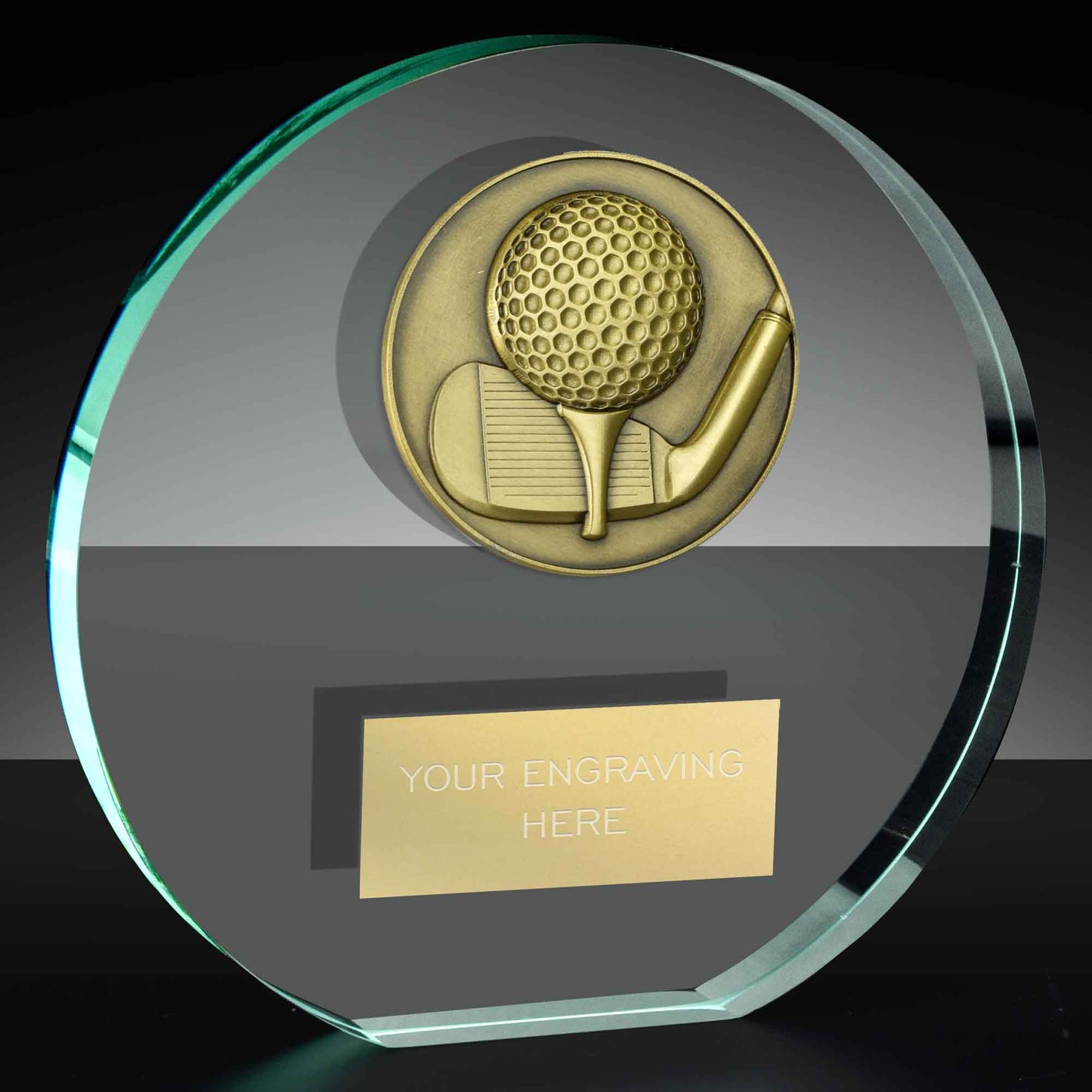 Classic Golf Poppy Glass Award 10cm (4")
