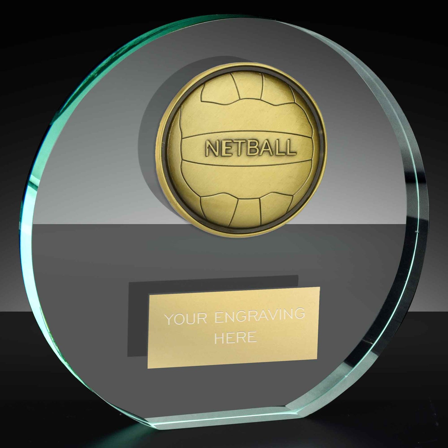 Classic Netball Poppy Glass Award 12cm (4 3/4")
