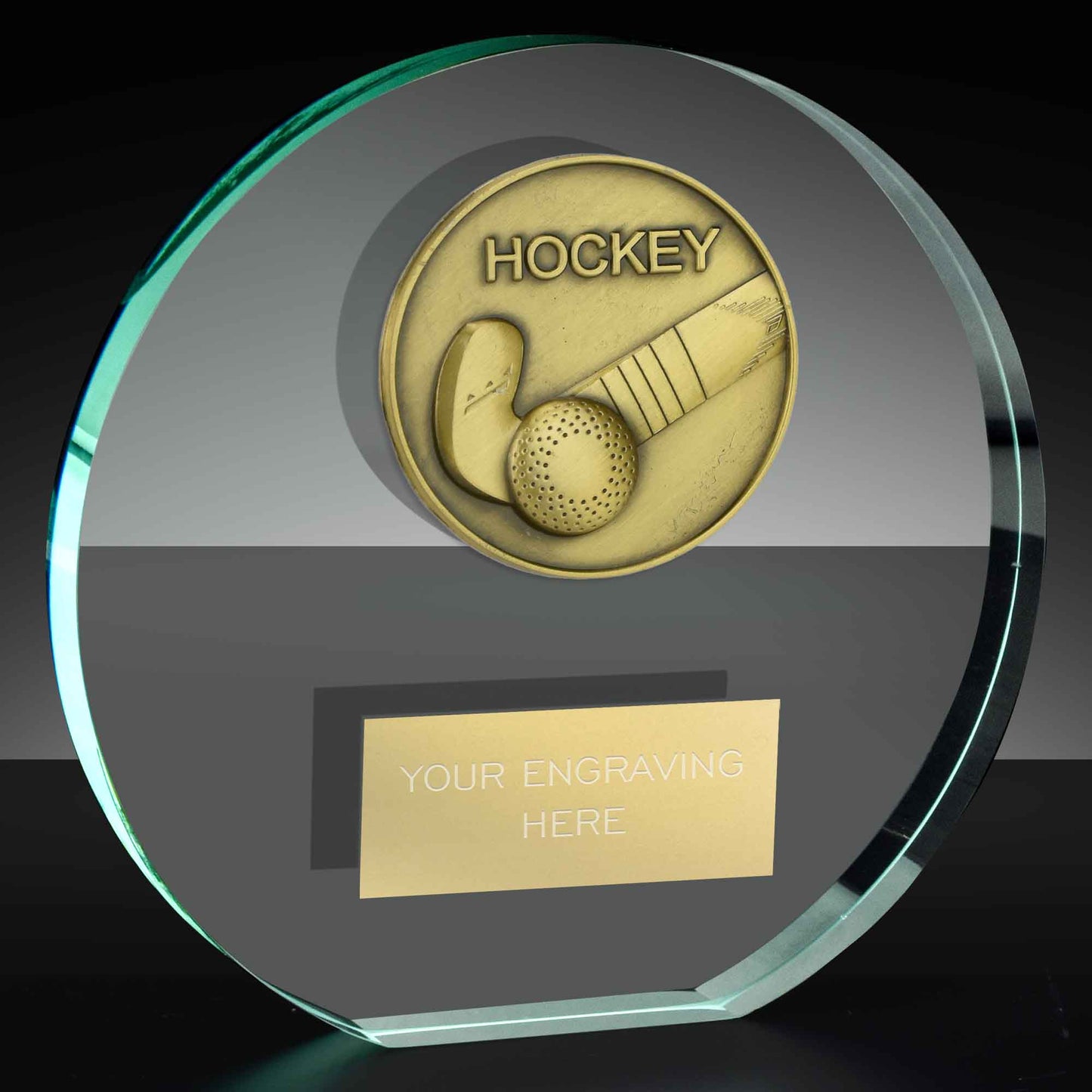 Classic Hockey Poppy Glass Award 10cm (4")