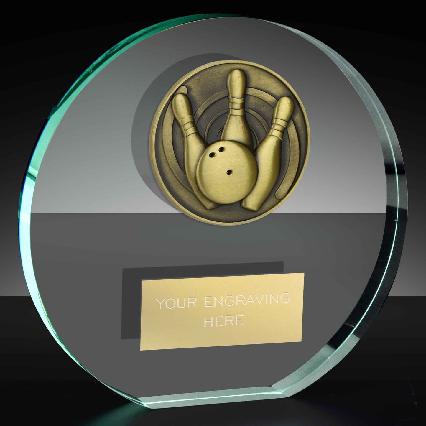 Classic Ten Pin Poppy Glass Award 12cm (4 3/4")