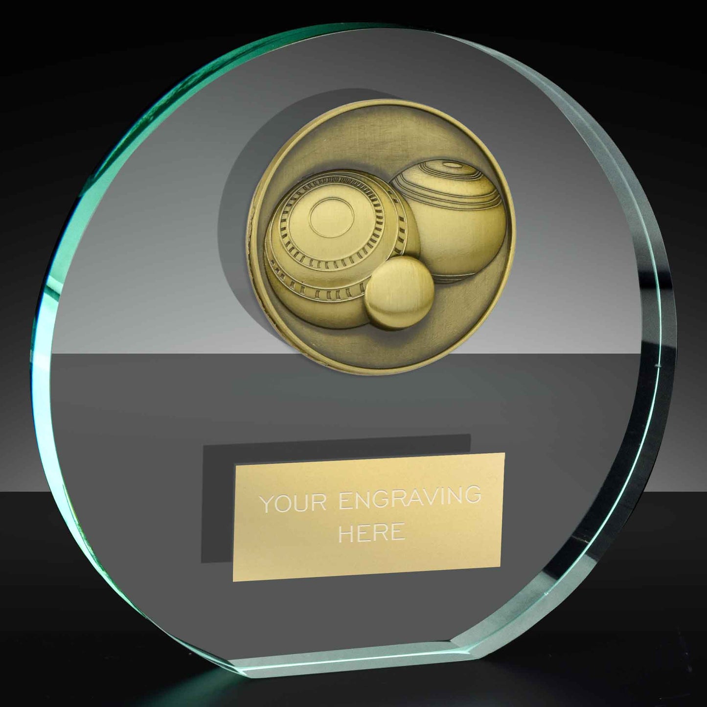 Classic Lawn Bowls Poppy Glass Award 12cm (4 3/4")