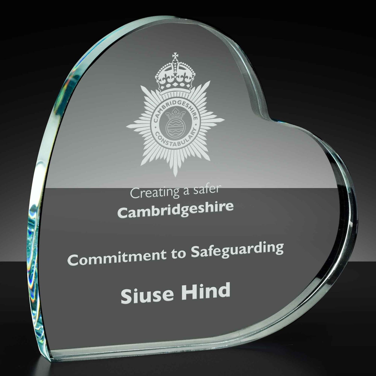 Absolute Crystal Heart Award 12.5cm (5")