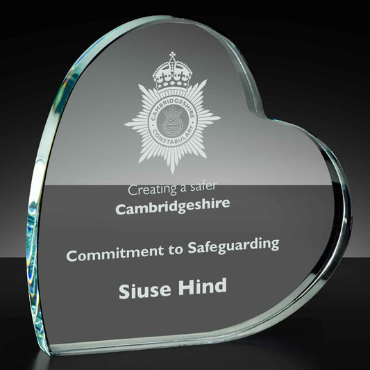 Absolute Crystal Heart Award 12.5cm (5")