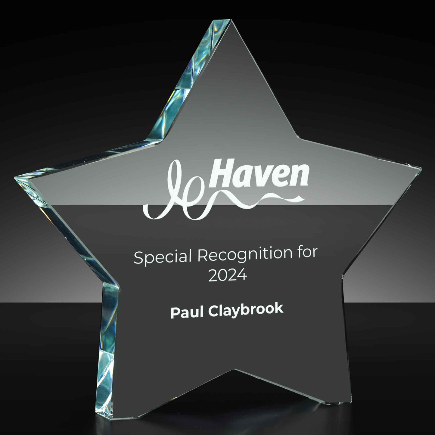 Self Standing Chunky Crystal Star Award 9.5cm (3 3/4")