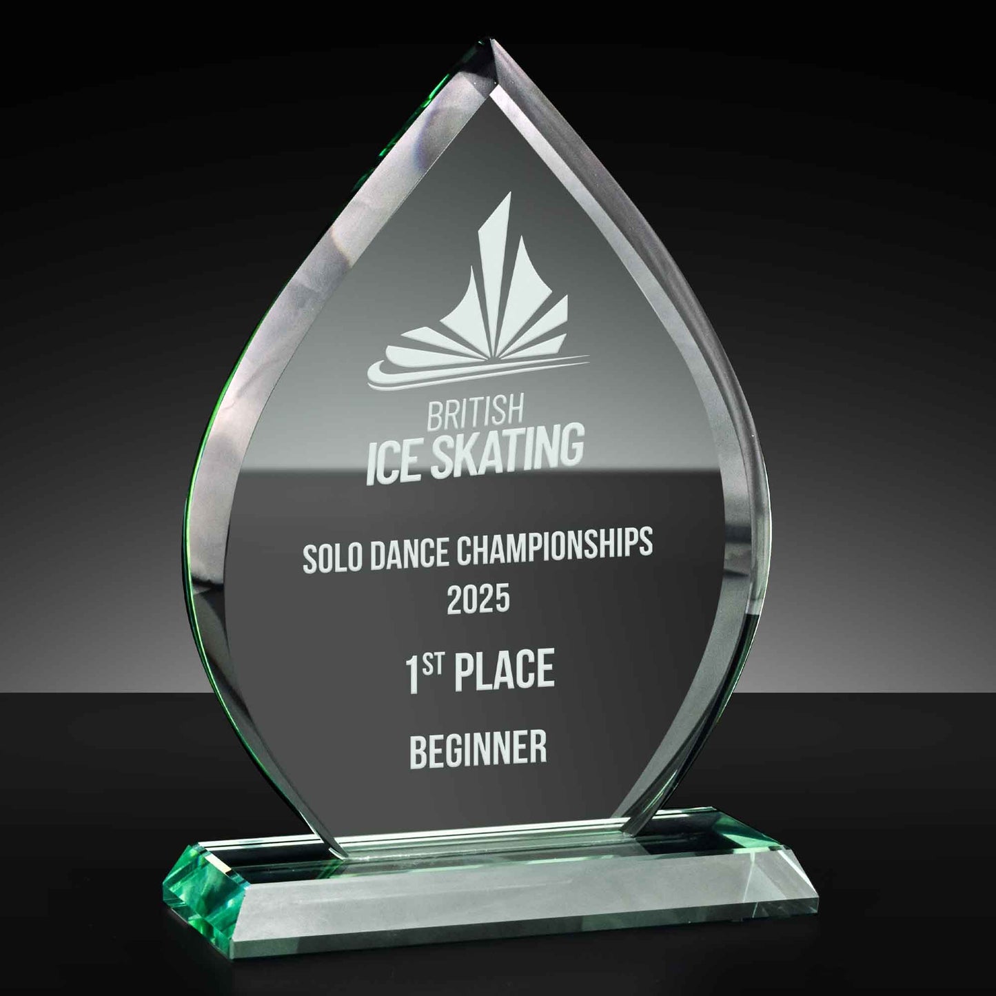 Eternal Flame Jade Glass Award 18.5cm (7 1/4")