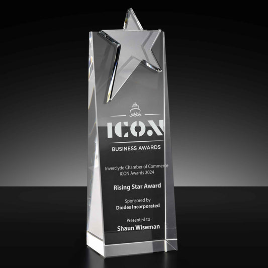 Guide Star Mounted Crystal Star Award 21.5cm (8 1/2")