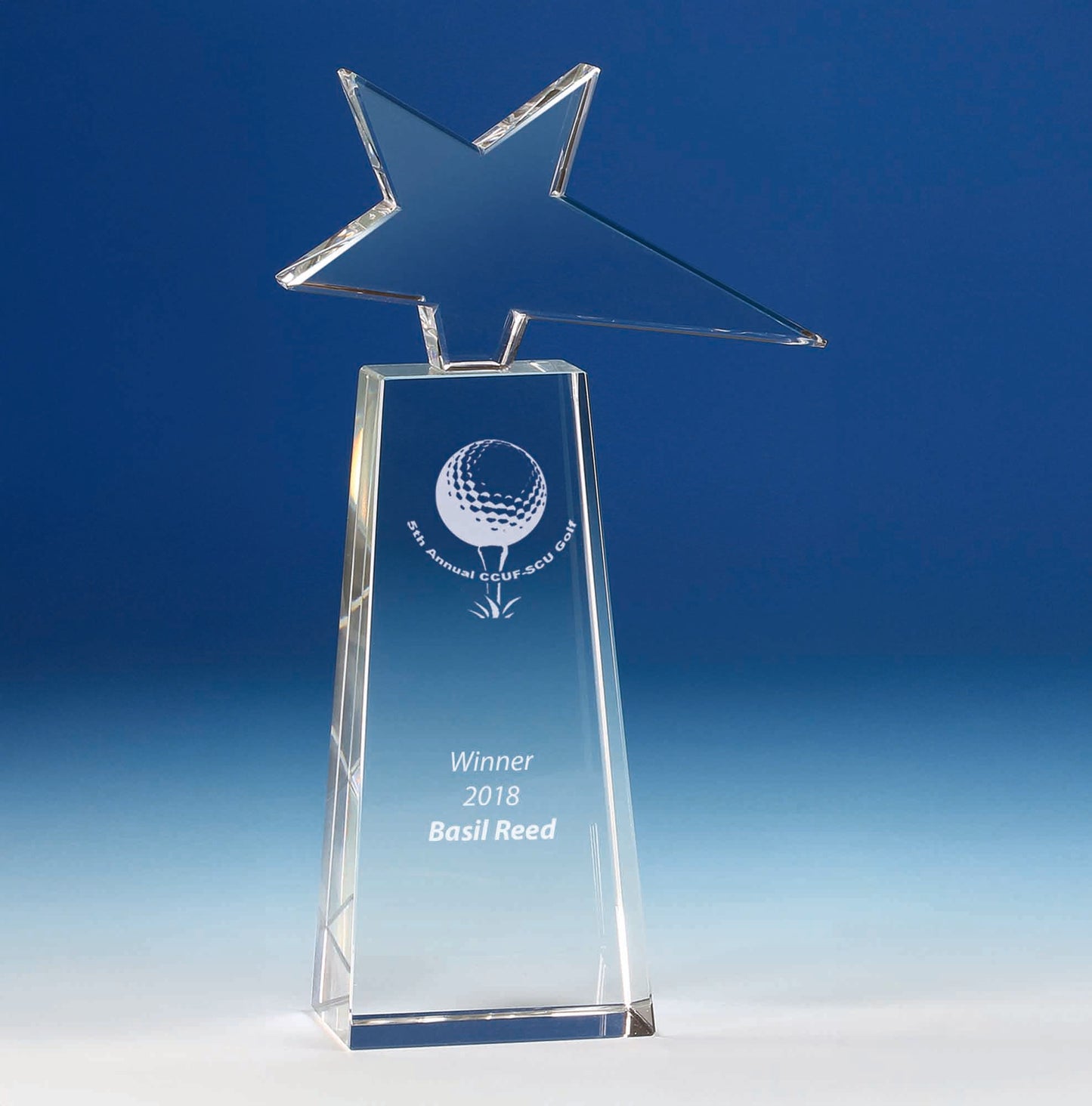 Polar Shooting Star Crystal Award On A Tapered Base 25.5cm (10")