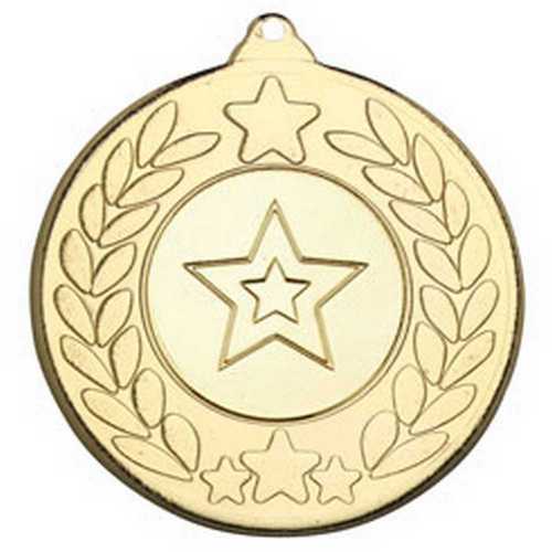 STARS AND WREATH MEDAL (1in CENTRE) BRONZE - 2in