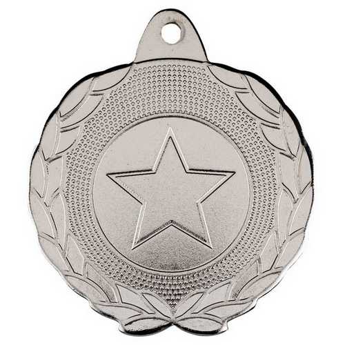 LAUREL WREATH EDGED MEDAL (1in CENTRE) BRONZE - 1.75in