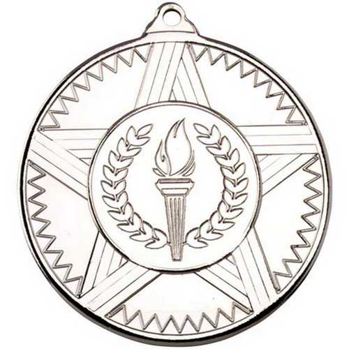 STRIPED STAR MEDAL (1in CENTRE) BRONZE - 2in