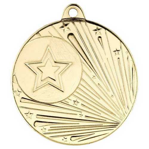 SHOOTING STAR MEDAL (1in CENTRE) BRONZE - 2in