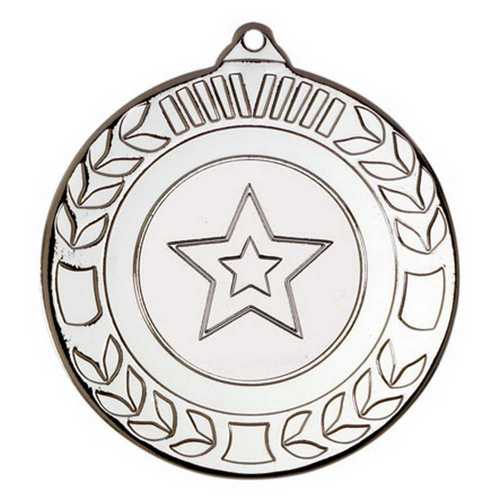 WREATH MEDAL (1in CENTRE) ANTIQUE GOLD - 2in