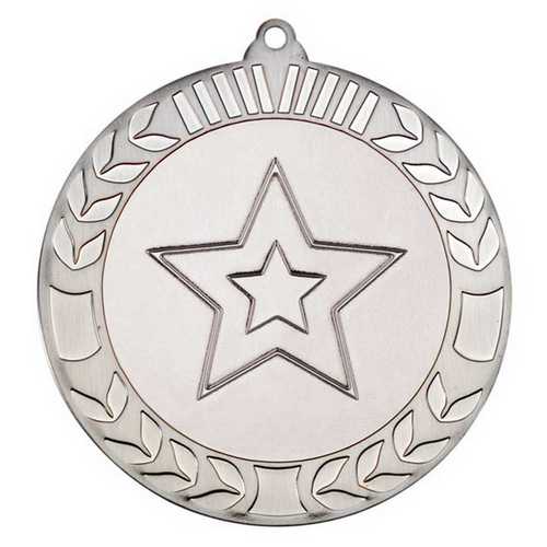 WREATH MEDAL (2in CENTRE) ANTIQUE GOLD - 2.75in