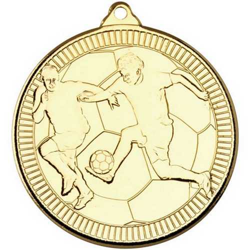 FOOTBALL 'MULTI LINE' MEDAL BRONZE - 2in