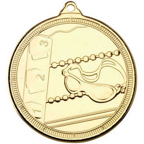 SWIMMING 'MULTI LINE' MEDAL BRONZE - 2in
