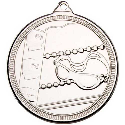 SWIMMING 'MULTI LINE' MEDAL BRONZE - 2in