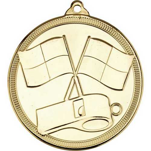 REFEREE 'MULTI LINE' MEDAL GOLD - 2in