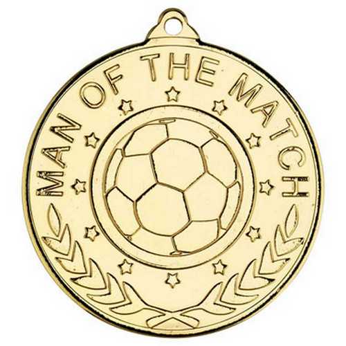 FOOTBALL 'MAN OF THE MATCH' MEDAL (1in CENTRE) - 2in