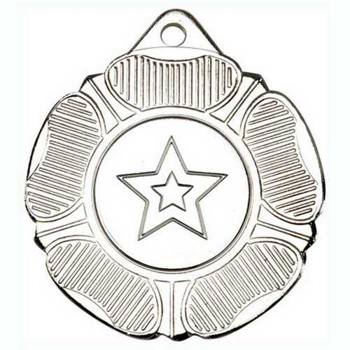 TUDOR ROSE MEDAL (1in CENTRE) BRONZE - 2in