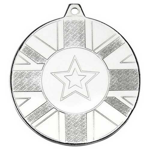 UNION FLAG MEDAL (1in CENTRE) BRONZE - 2in